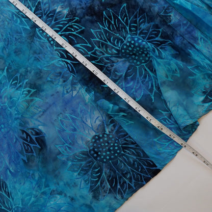 Mexicali Blues Button Front Midi Maxi Dress Sunflower Blue Tie Dye - S