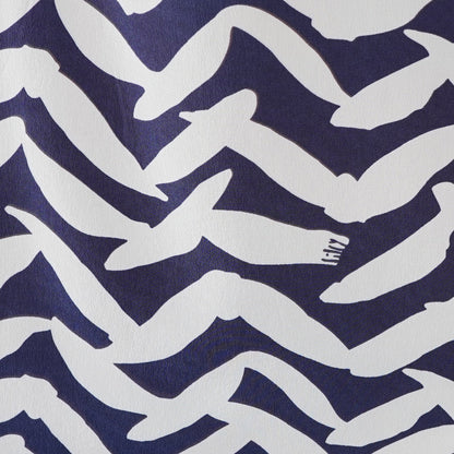 Lilly Pulitzer Elsa Silk Long Sleeve Blouse Navy Bird - S