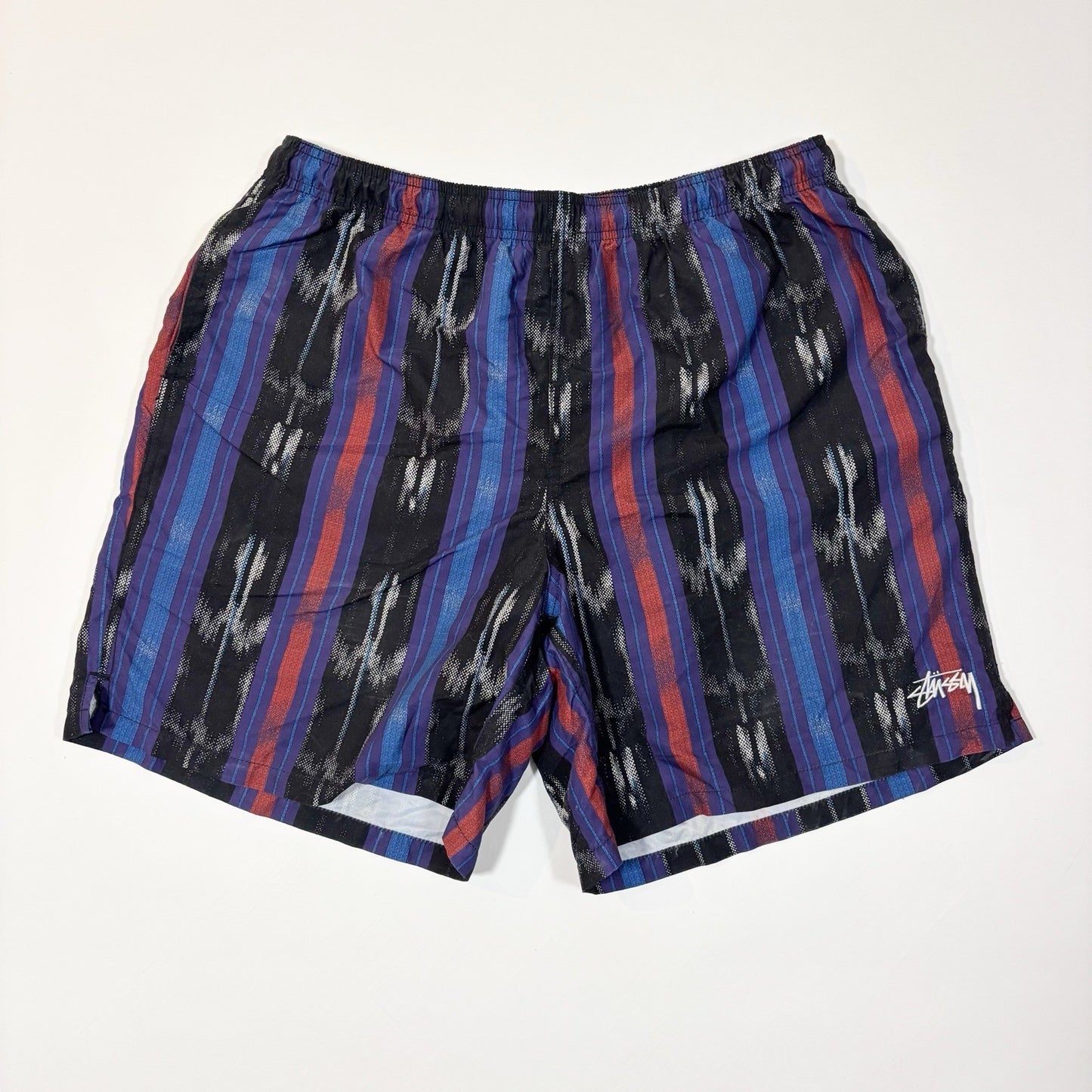 Stussy Ikat Stripe Water Short Swim Trunks Black 113135 - XL