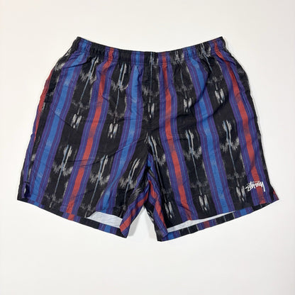 Stussy Ikat Stripe Water Short Swim Trunks Black 113135 - XL
