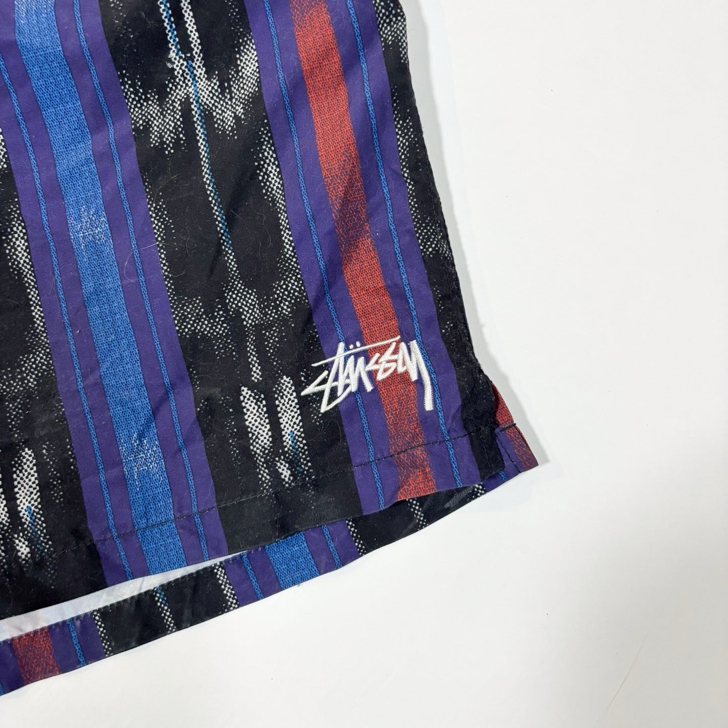 Stussy Ikat Stripe Water Short Swim Trunks Black 113135 - XL
