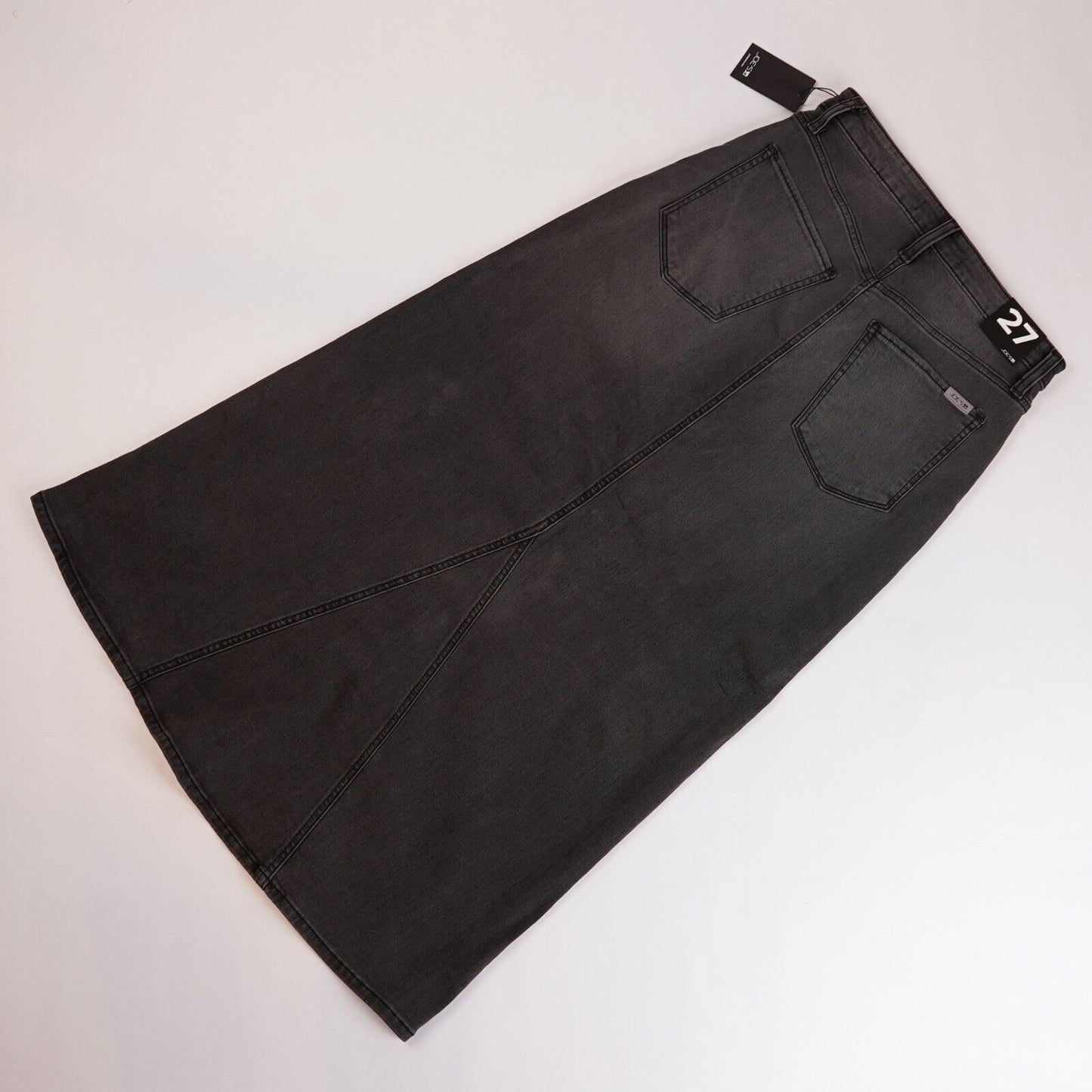 Joe's Denim Faye Skirt in Faded Black Gray Midi/Maxi - 27