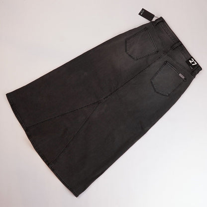 Joe's Denim Faye Skirt in Faded Black Gray Midi/Maxi - 27