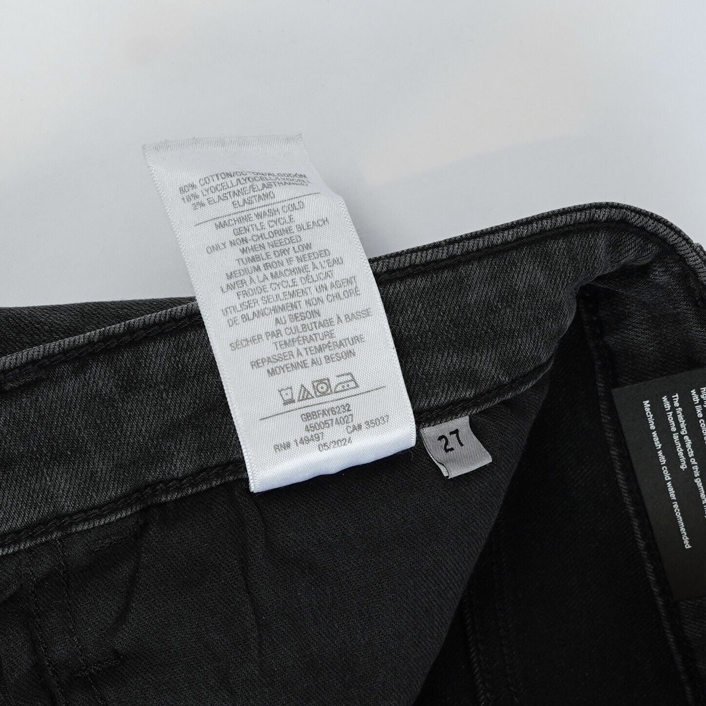 Joe's Denim Faye Skirt in Faded Black Gray Midi/Maxi - 27