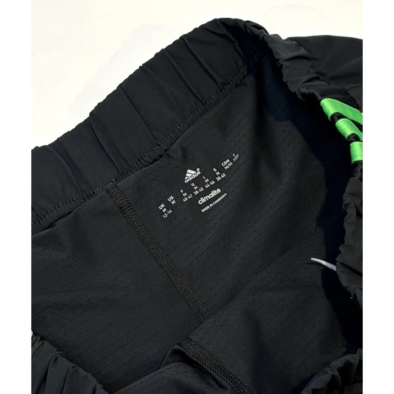 Adidas Climalite Shorts with Liner Slate Gray & Green - M