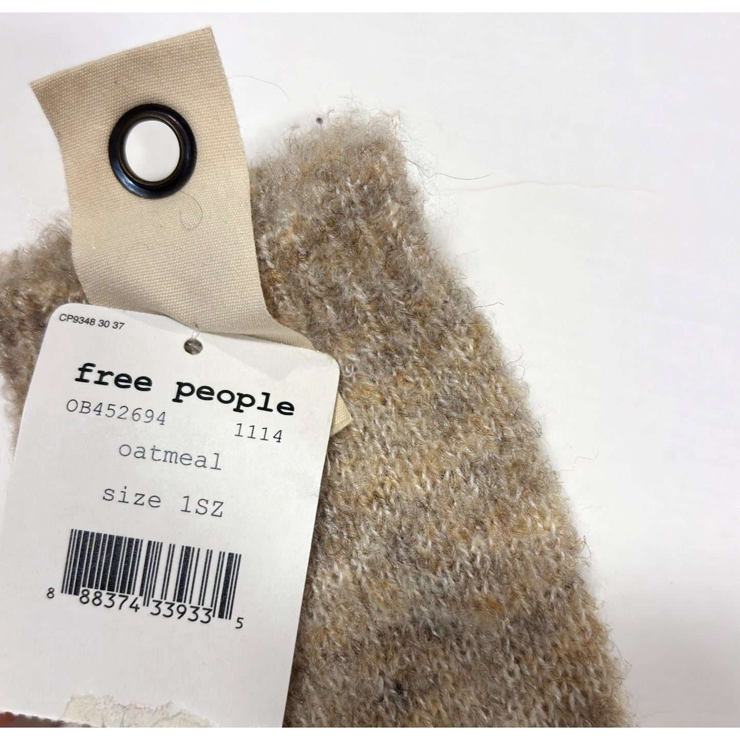 Free People Oatmeal Cozy Fuzzy Knee High Socks - 2 Pairs
