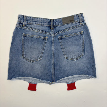 Carmar Colin String Denim Mini Skirt Red Ribbon Pop - 28