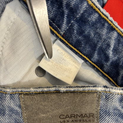 Carmar Colin String Denim Mini Skirt Red Ribbon Pop - 28