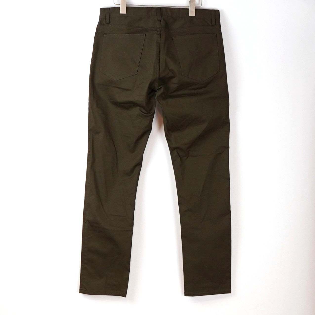 Theory Raffi Pants Slim Fit Straight Leg Olive Forest Green - 34