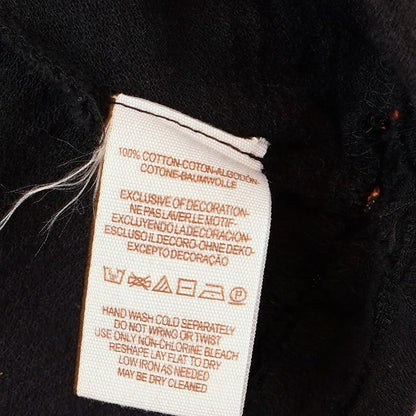 Free People Cross Stitch Embroidered Floral Top Black Off Shoulder - XS