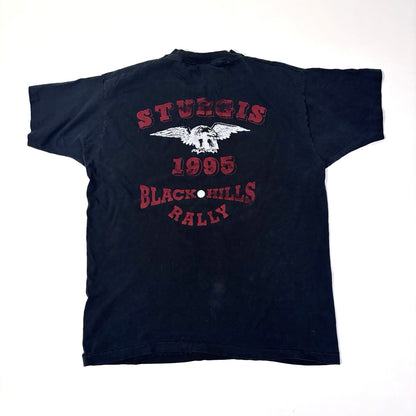 Sturgis 1995 Bike Rally Eagle Graphic T Shirt Vintage Single Stitch *Imperfect - XL