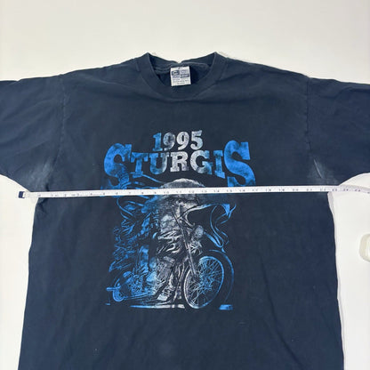 Sturgis 1995 Bike Rally Eagle Graphic T Shirt Vintage Single Stitch *Imperfect - XL