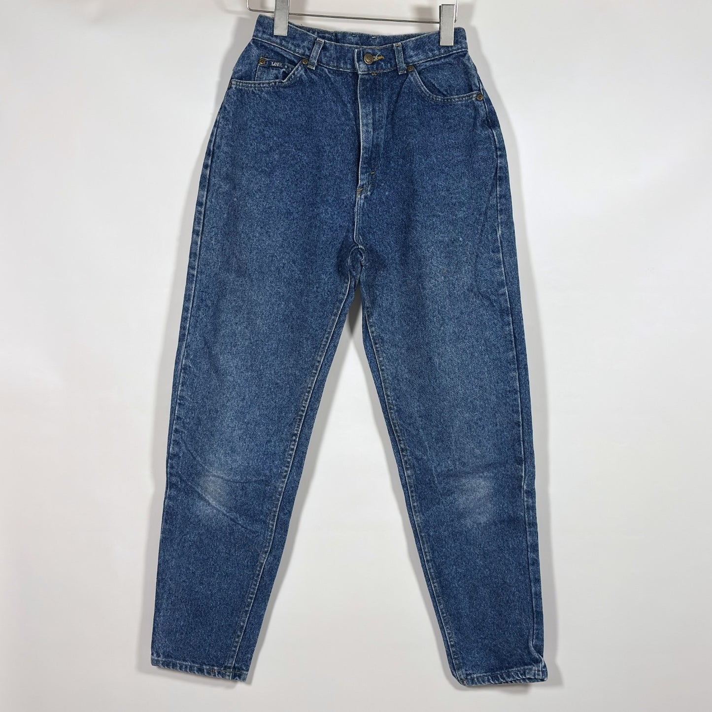Vintage Lee Tapered Leg Mom Jeans 80s 90s Medium Wash - 10 Long