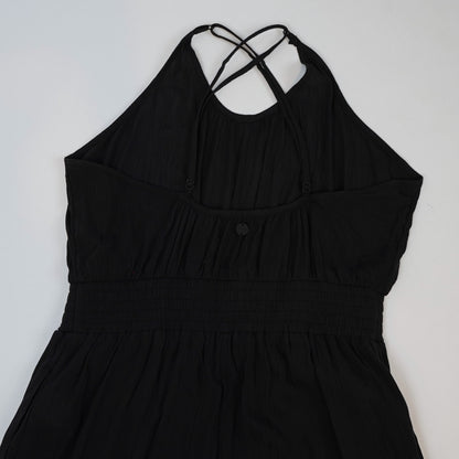 prAna Fernie Wide Leg Jumpsuit Black - L