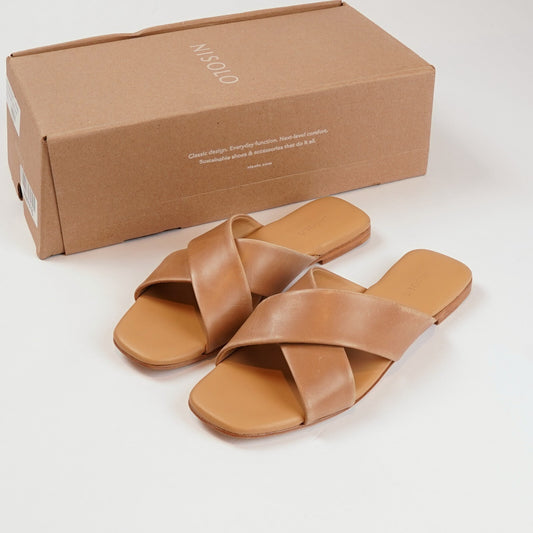 Nisolo Catalina Slide Cross Strap Sandal Almond - 8