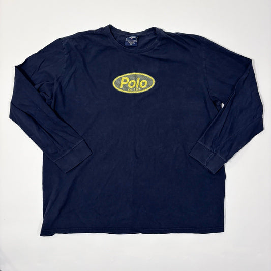 Polo Sport Ralph Lauren Graphic Logo Long Sleeve Navy Vintage 90s - XXL