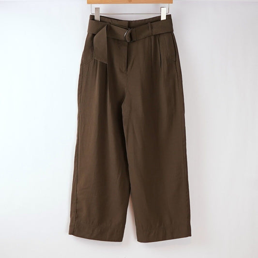 H&M Olive Belted Trouser Slack Dress Pants - 6