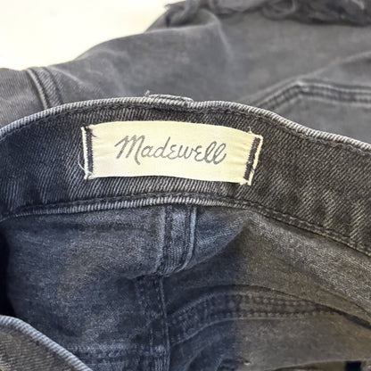 Madewell High Rise Cutoff Jean Shorts Black Denim Raw Hem - 29