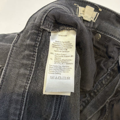 Madewell High Rise Cutoff Jean Shorts Black Denim Raw Hem - 29