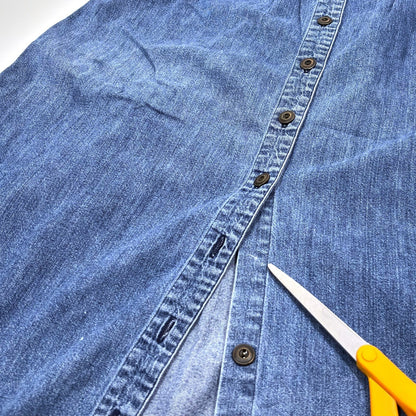 Vintage LL Bean Traveler Denim Midi Maxi Shirt Dress Sleeveless - 10