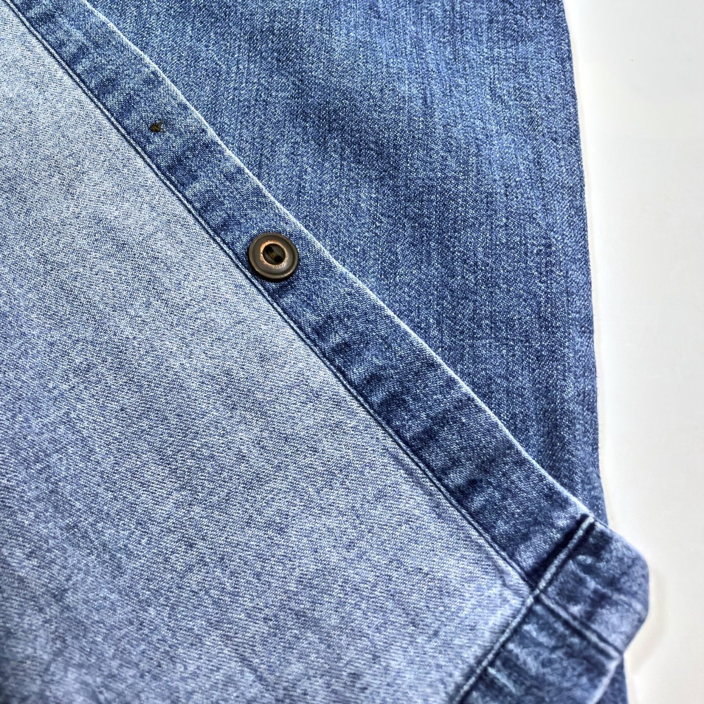 Vintage LL Bean Traveler Denim Midi Maxi Shirt Dress Sleeveless - 10