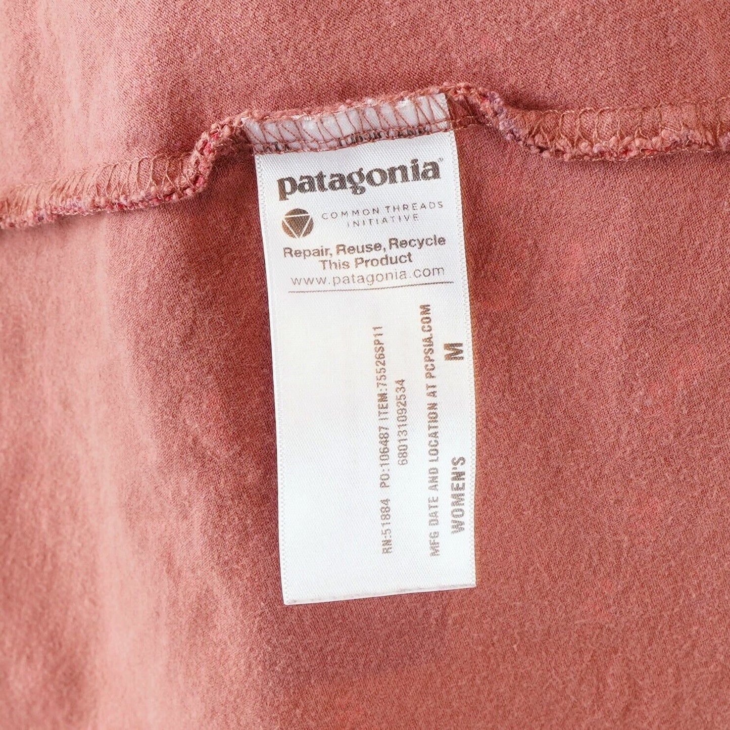 Patagonia Margot Dress Pink Mauve Floral - M