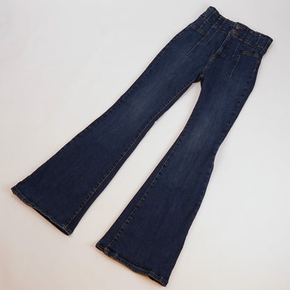 Free People Jayde High Rise Flare Jeans Dark Wash - 28