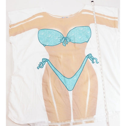 Vintage 90s LA Imprints Bikini Cover-Up Shirt Double Sided Graphic - One Size