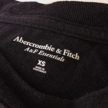 Abercrombie & Fitch Black 100% Cotton Short Sleeve Crop Top - XS