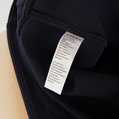 Spanx Ponte Ankle Length Slit Hem Leggings Navy - Large Petite