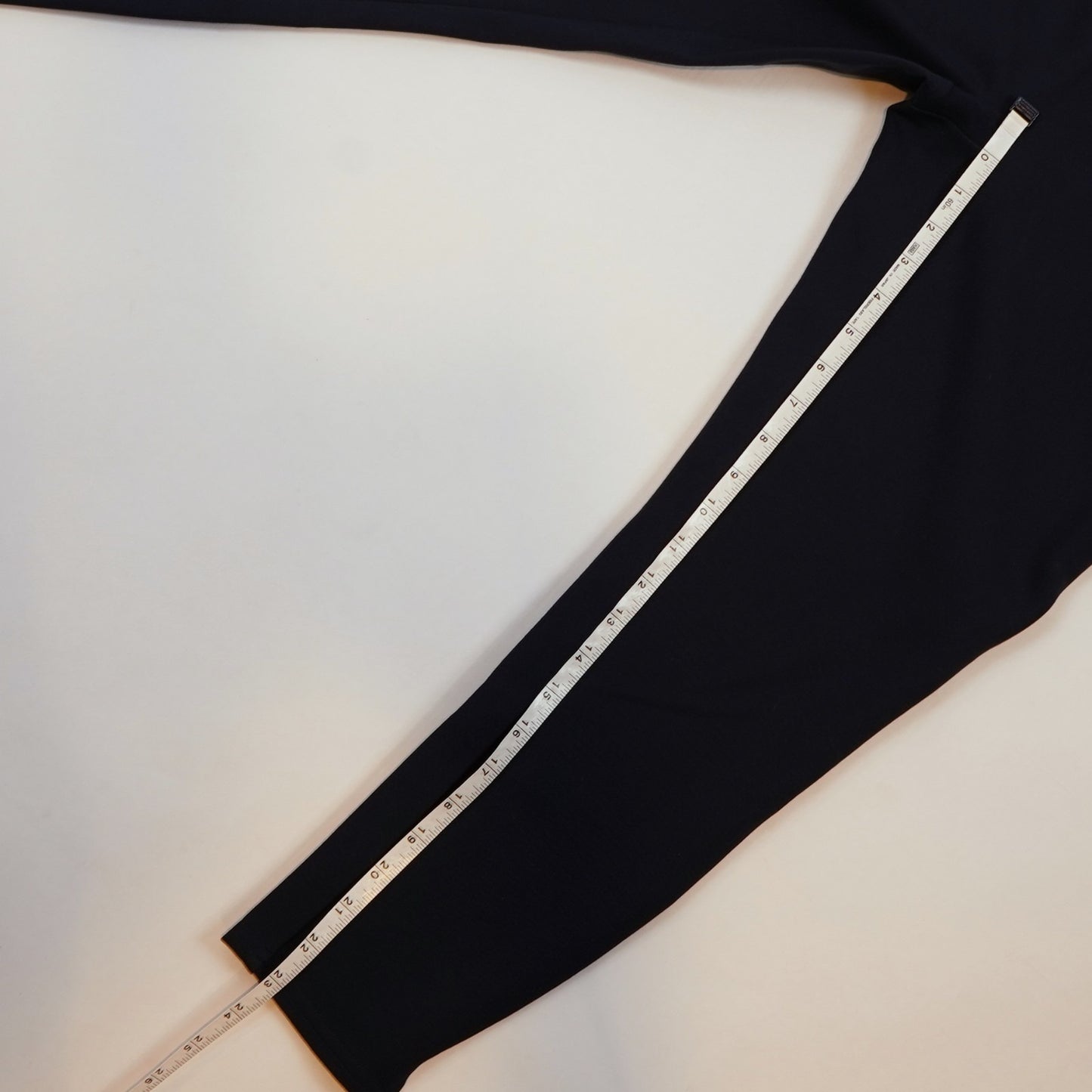 Spanx Ponte Ankle Length Slit Hem Leggings Navy - Large Petite