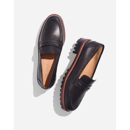 Madewell Corinne Lugsole Leather Platform Loafers Black - 7.5