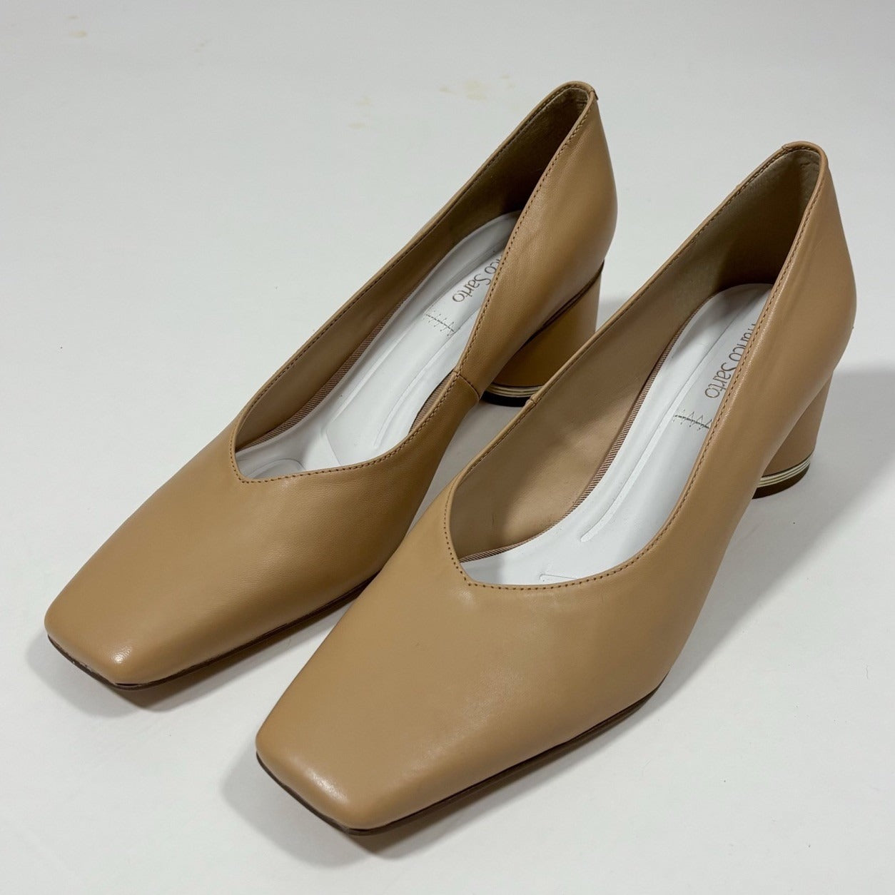 Franco Sarto Pisa Square Toe Pump Tan Nude Beige - 8.5
