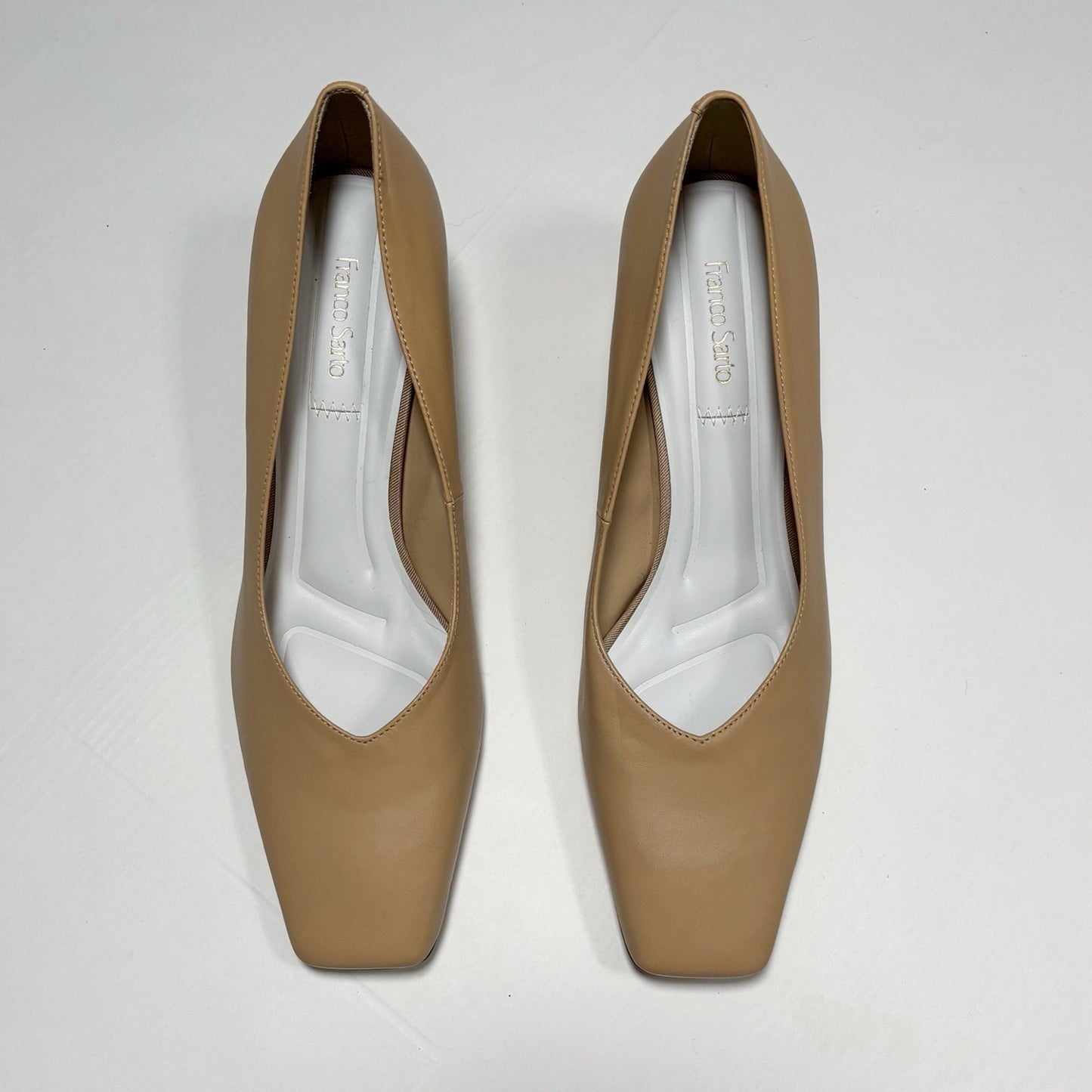 Franco Sarto Pisa Square Toe Pump Tan Nude Beige - 8.5