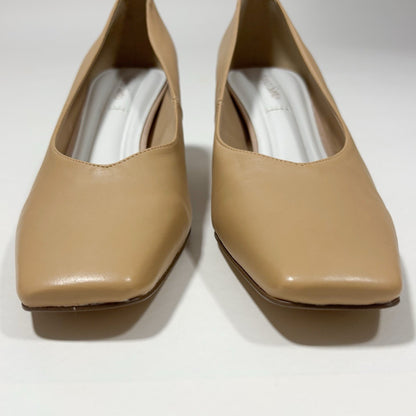 Franco Sarto Pisa Square Toe Pump Tan Nude Beige - 8.5