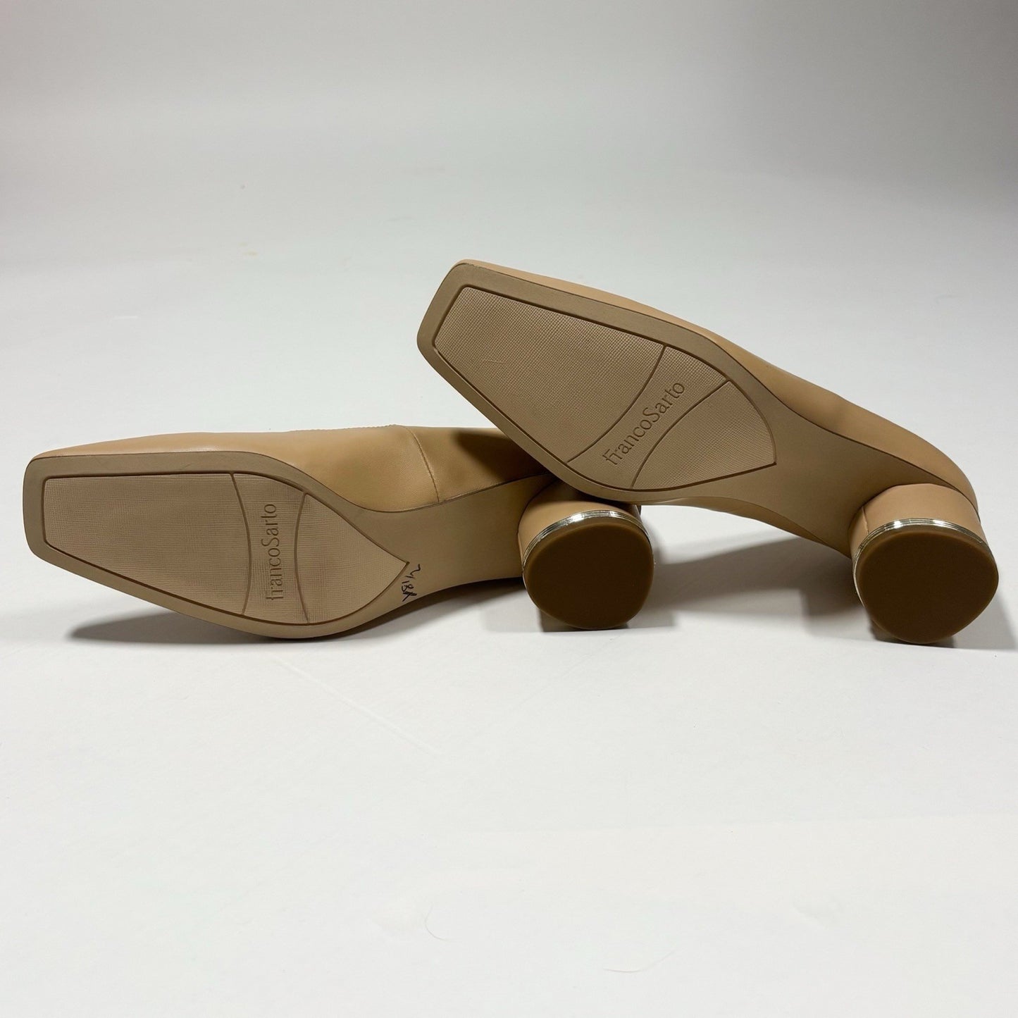 Franco Sarto Pisa Square Toe Pump Tan Nude Beige - 8.5