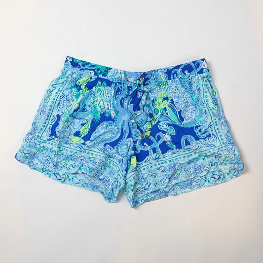 Lilly Pulitzer Katia Shorts Blue Current Sea Sirens Print - S