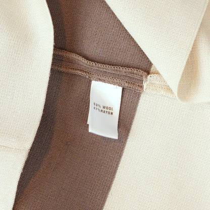 St John Knit Sleeveless Sheath Dress High Neck Cafe Brown - 6