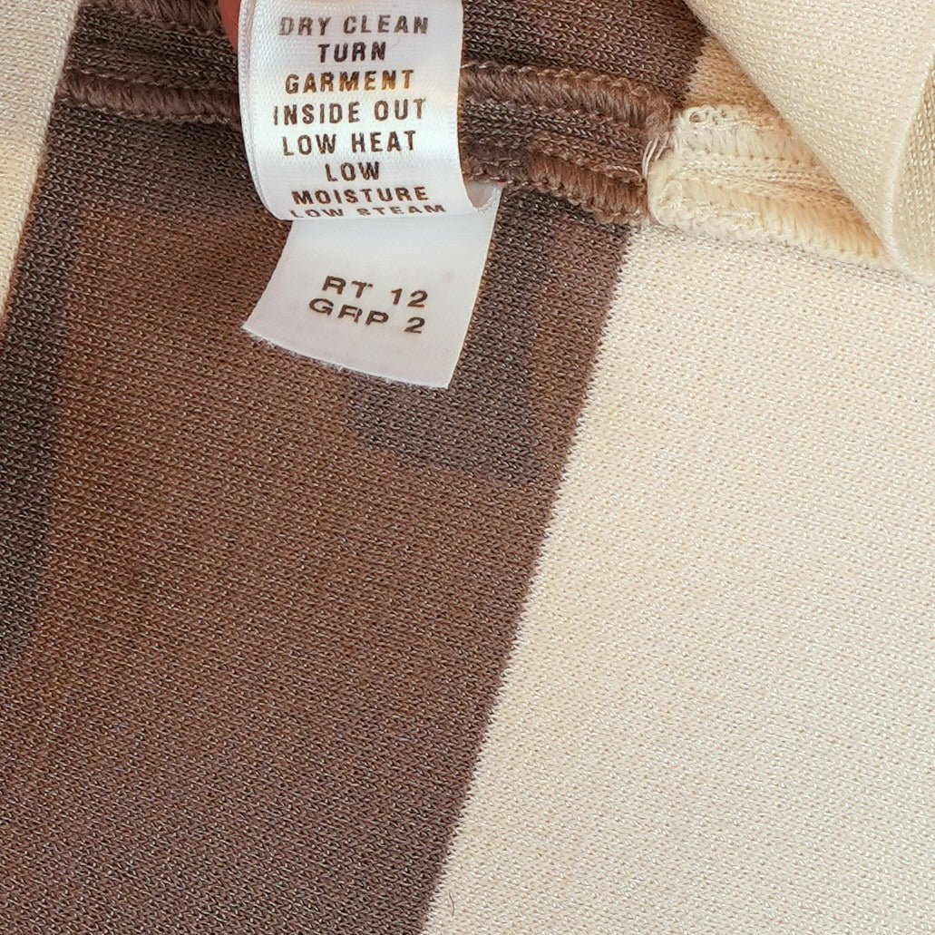 St John Knit Sleeveless Sheath Dress High Neck Cafe Brown - 6