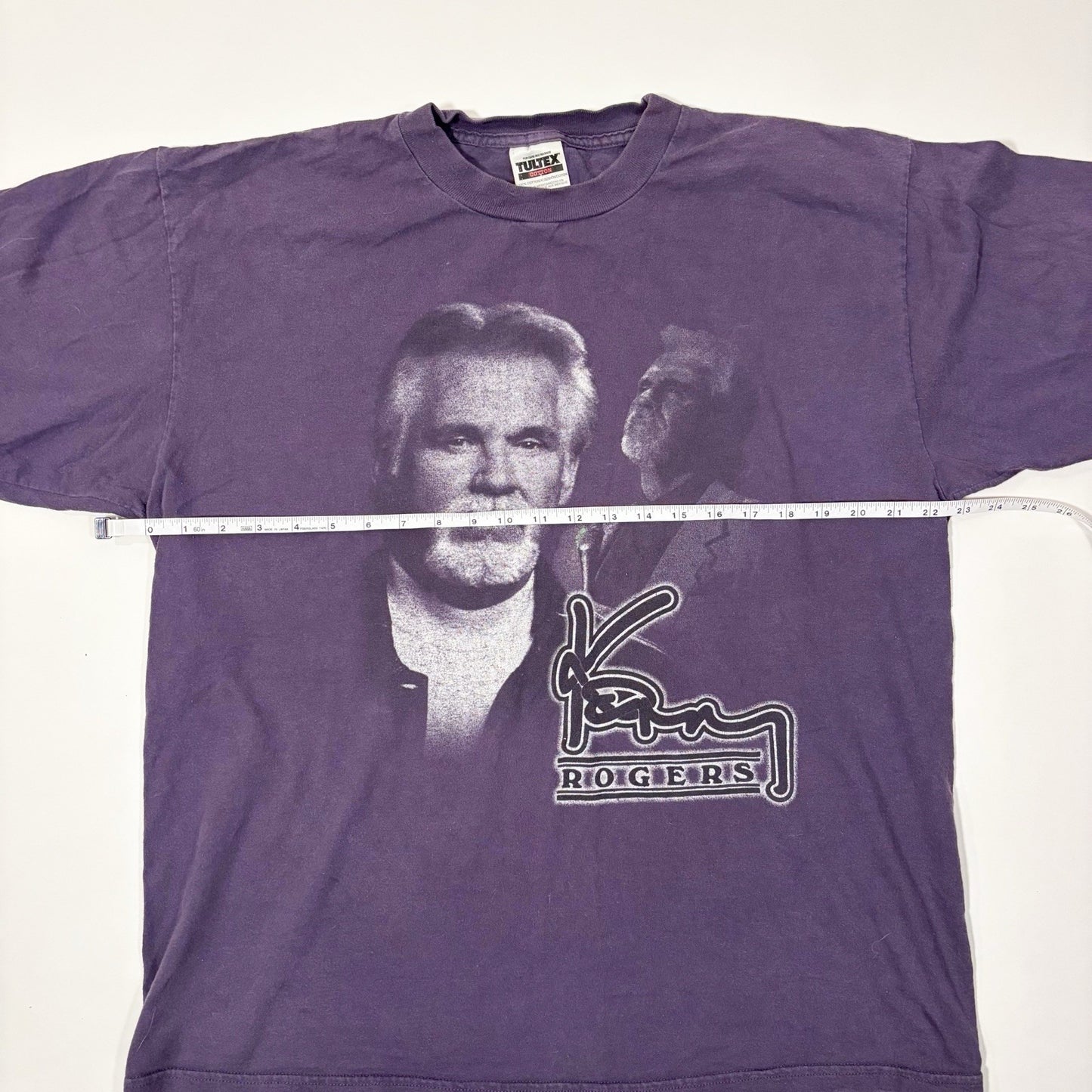 Kenny Rogers World Tour Concert Graphic T-Shirt Purple Vintage 90s - XL
