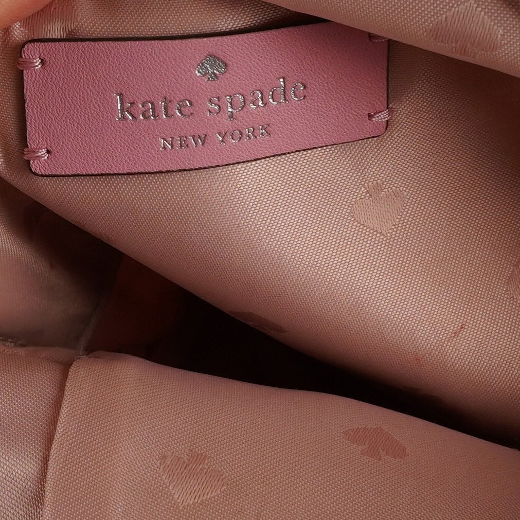 Kate Spade Briar Lane Mini Quilted Pink Tweed Leather Convertible Backpack