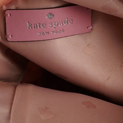 Kate Spade Briar Lane Mini Quilted Pink Tweed Leather Convertible Backpack