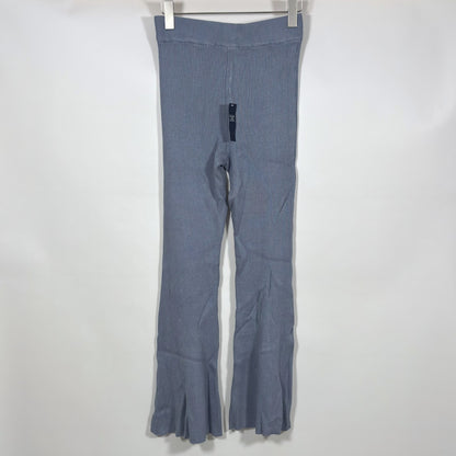 Abercrombie & Fitch Ribbed Split Hem Flare Leggings Pants Dusty Blue - S
