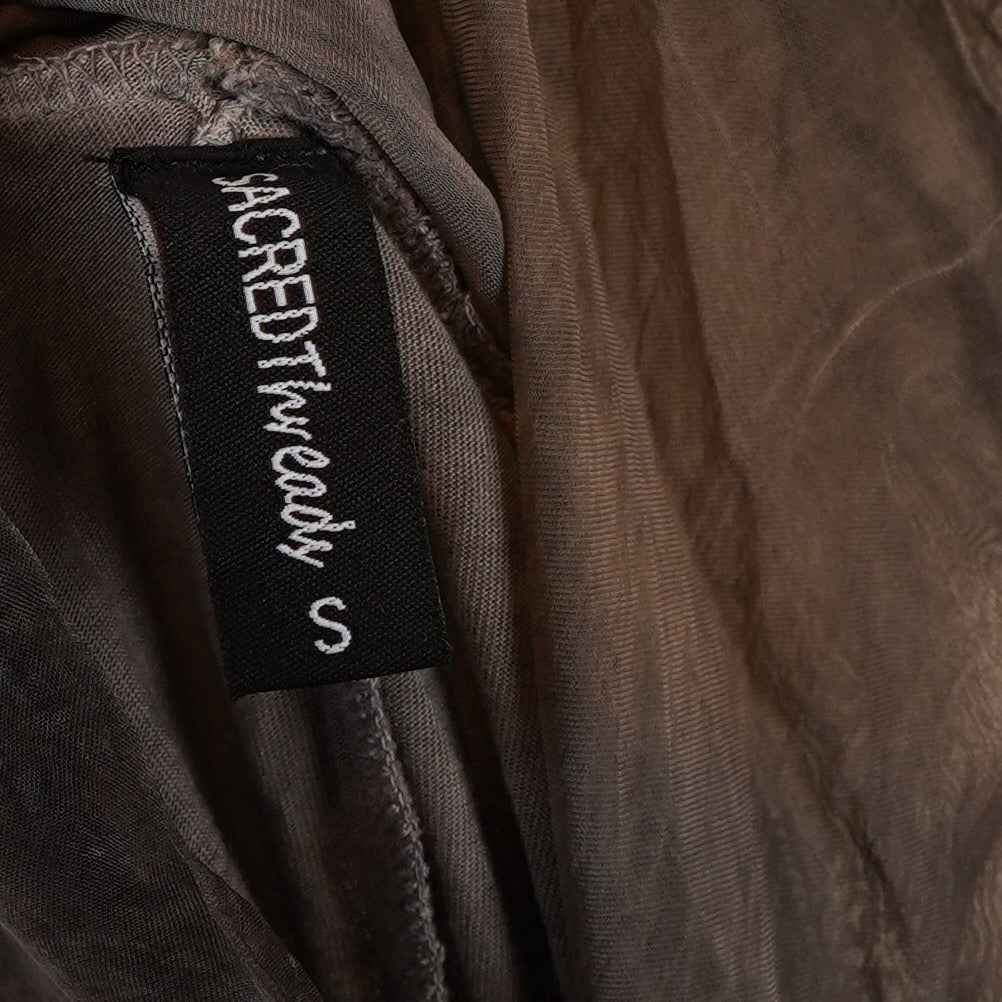 Sacred Threads Tunic Cowl Neck Long Sleeve Blouse Gray - S