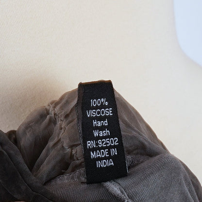 Sacred Threads Tunic Cowl Neck Long Sleeve Blouse Gray - S