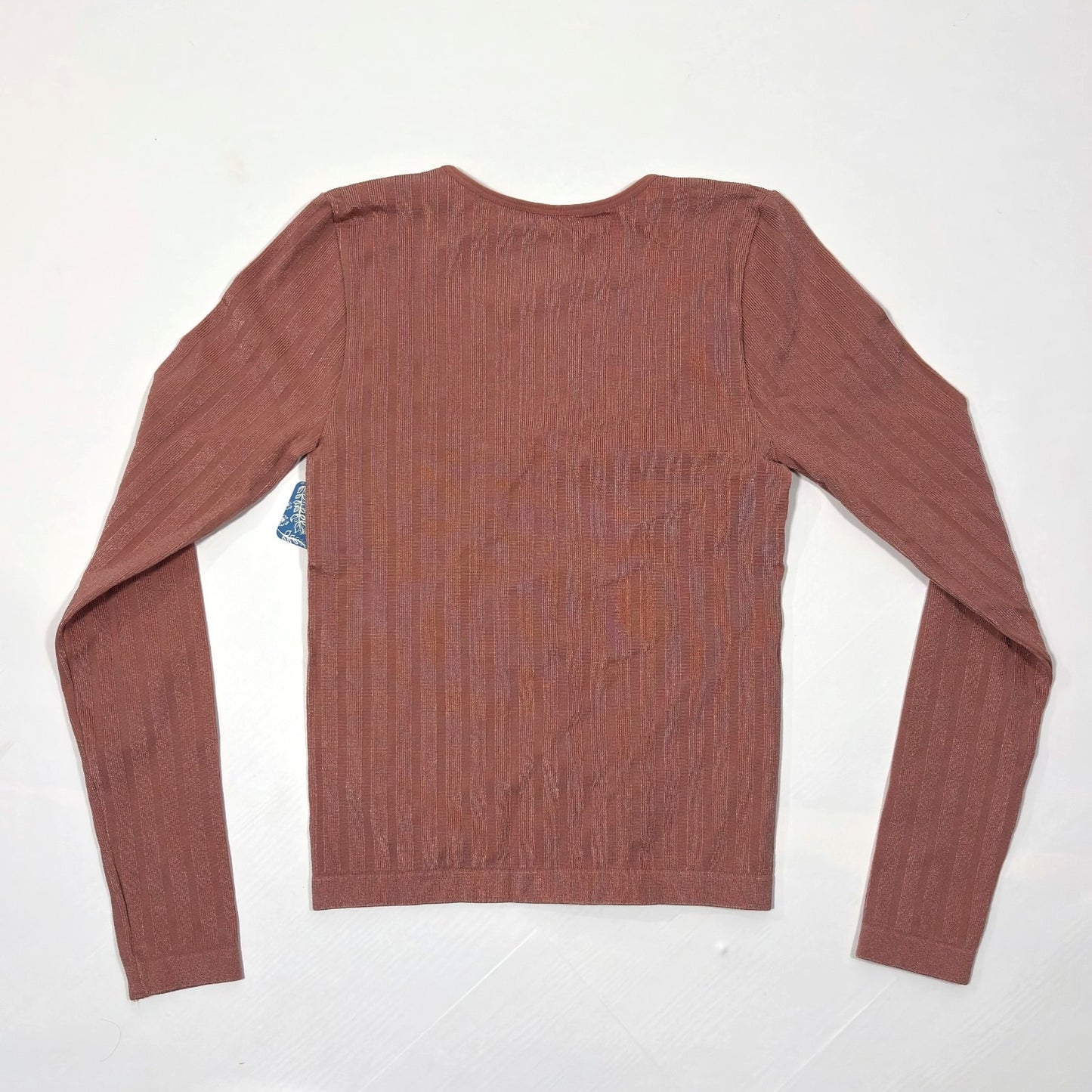 Free People Lucky You Layering Top Ribbed Knit Shimmer Pink Stretch - XS/S