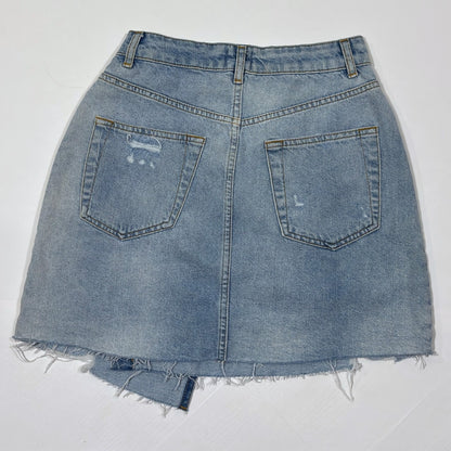 Urban Outfitters BDG Asymmetrical Cross Wrap Distressed Denim Skirt - S