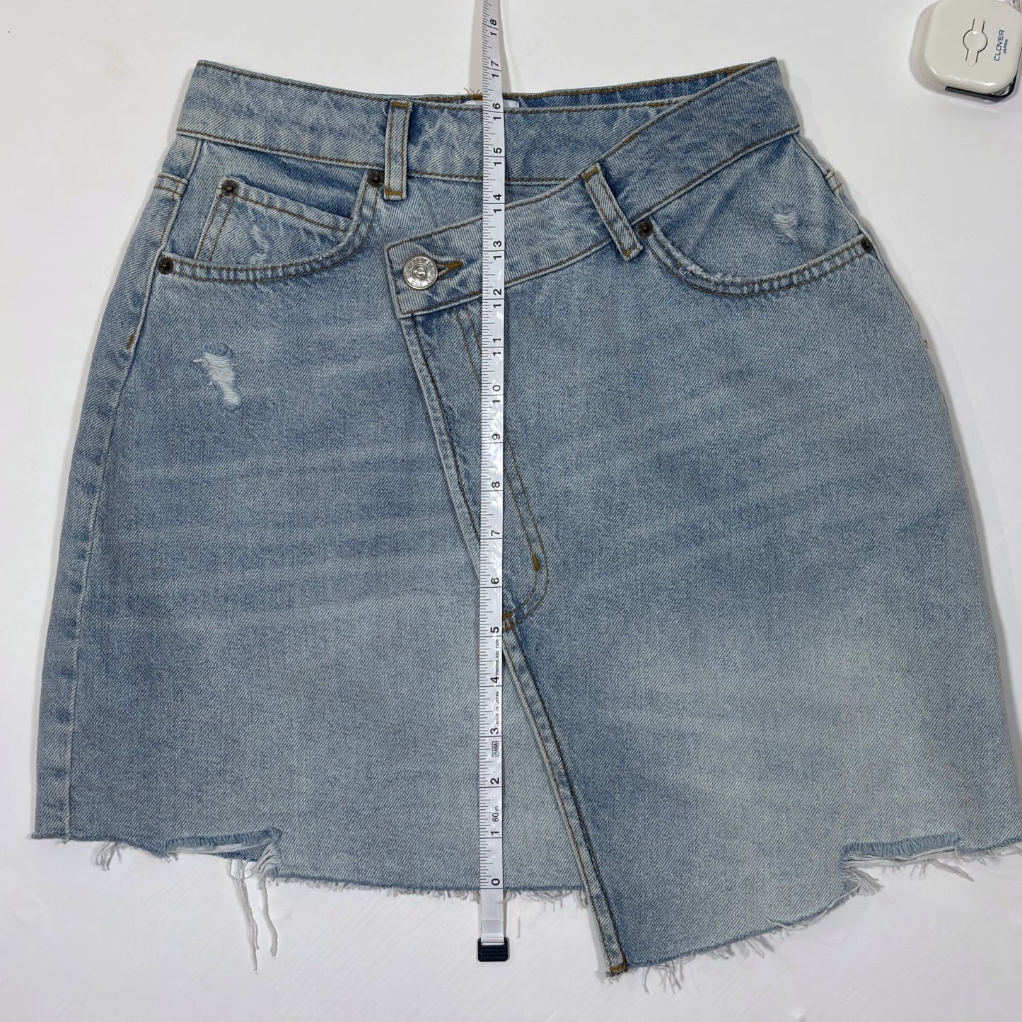 Urban Outfitters BDG Asymmetrical Cross Wrap Distressed Denim Skirt - S