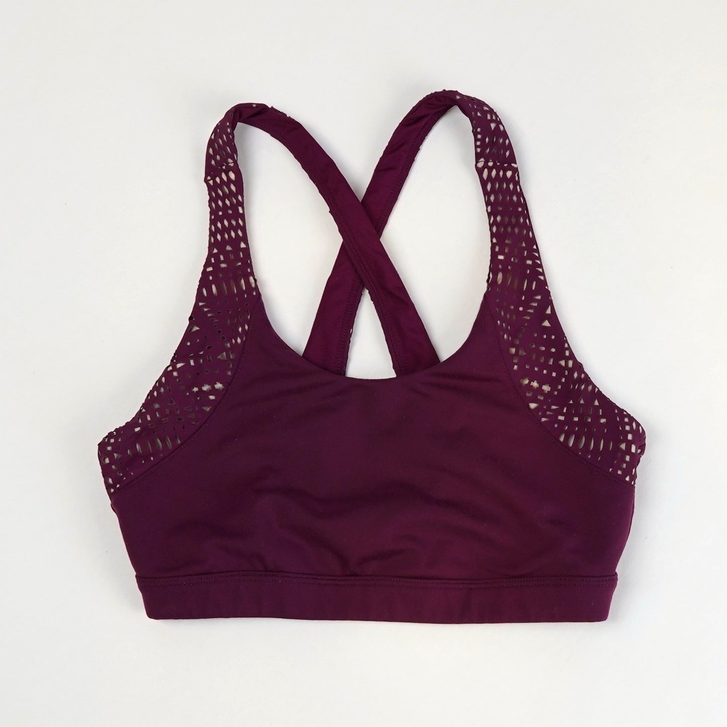 Alo Yoga Purple Patina Laser Cutout Sports Bra - S