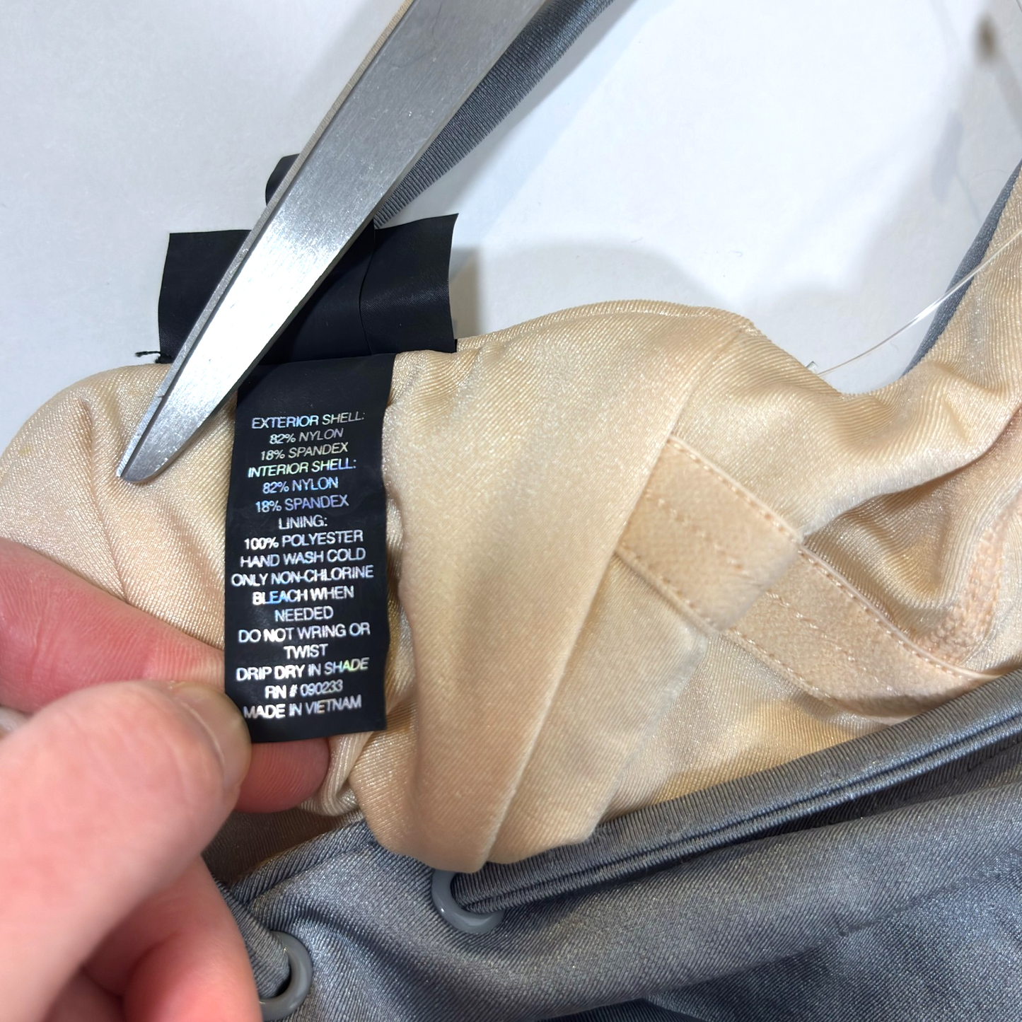 LA Hearts One Piece Swimsuit Dusk Gray Blue NEW - M